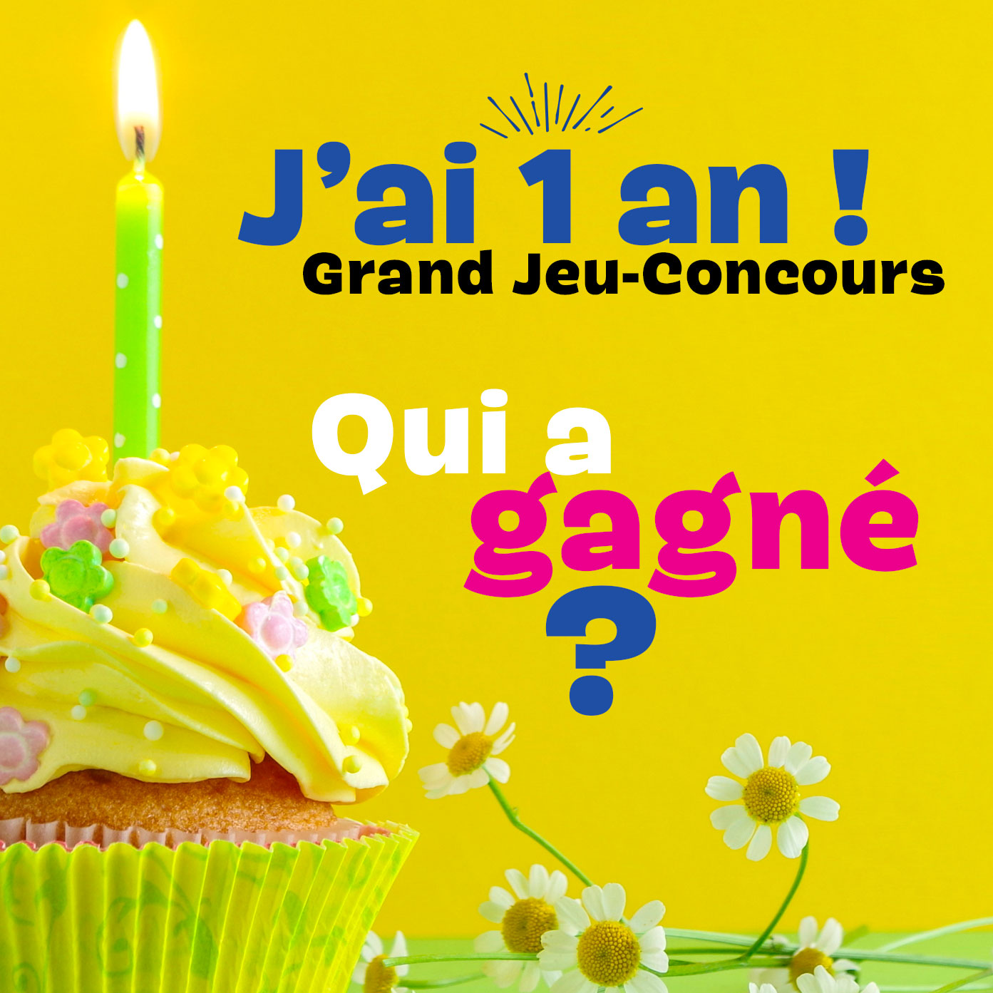 Résultat du Grand Jeu-Concours J'AI 1 AN