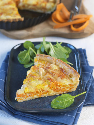 Prix Engagés : Tarte veggie aux carottes et fromage de brebis (1,33 €/personne)