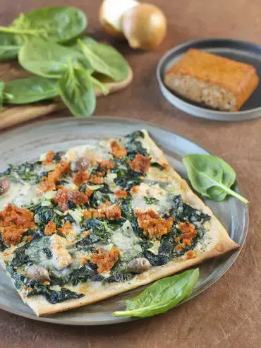  Pizza tofu et épinards 